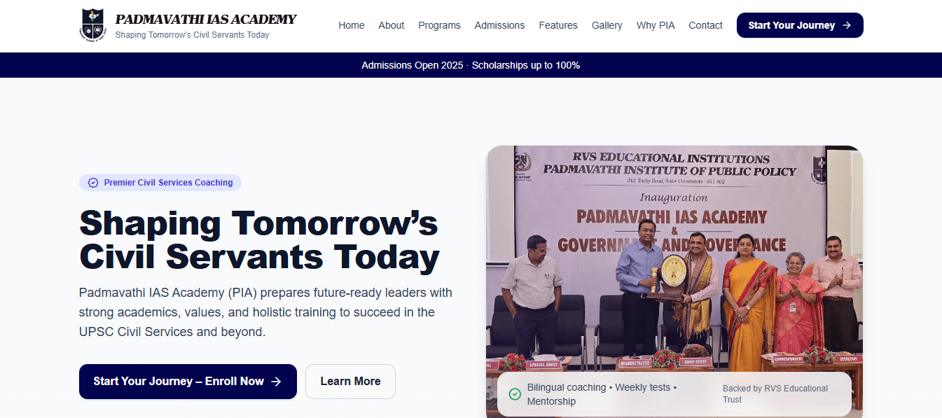 Padmavathi IAS Academy (PIA)